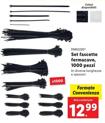 Lidl PARKSIDEⓇ Set fascette fermacavo, 1000 pezzi In diverse lunghezze e spessori offerta