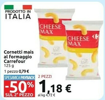 Carrefour Carrefour Cornetti Mais Al Formaggio offerta