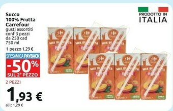 Carrefour Carrefour - 100% Succo Di Mela 750 G(ml) offerta