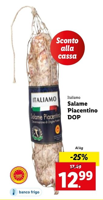 Lidl Italiamo Salame Piacentino DOP offerta
