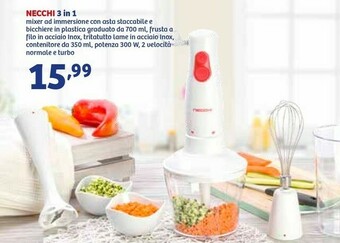 Necchi 3 In 1 Mixer Ad Immersione