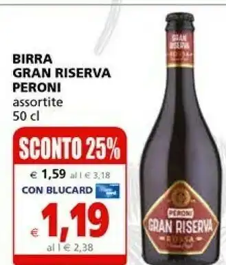 Il Gigante Peroni Birra Rossa Gran Riserva 500 G(ml) offerta