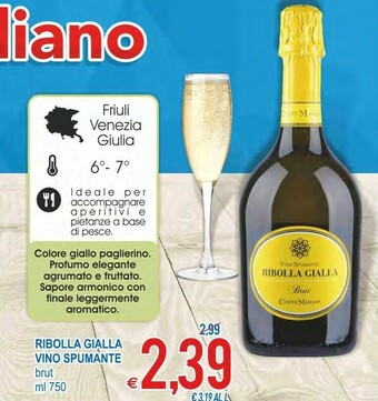MD Discount Ribolla gialla Vino Spumante Brut offerta