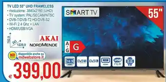 Nordmende Tv Led 55" UHD Frameless