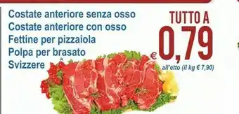 MD Discount Costate Anteriore Senza Osso/ Costate Anteriore Con Osso/ Fettine Per Pizzaiola/ Polpa Per Brasato/ Svizzere offerta