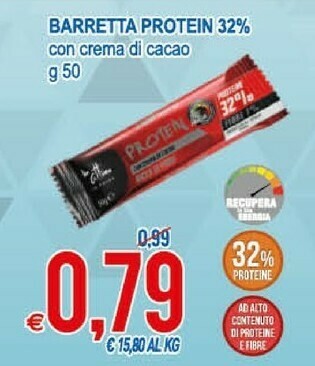 MD Discount Barretta Protein 32% Con Crema Di Cacao offerta