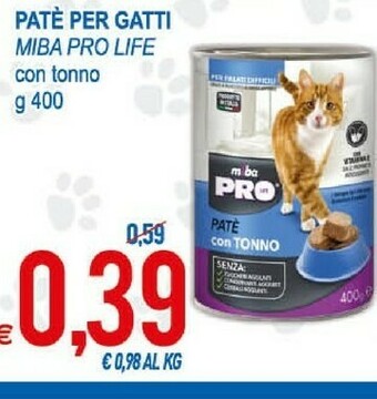 MD Discount Miba Pro Life Pate Per Gatti offerta