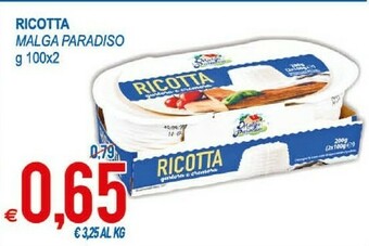MD Discount Malga Paradiso Ricotta 200 G(ml) offerta