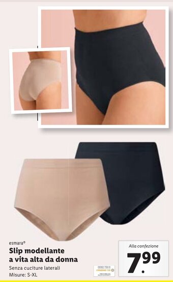 Lidl esmaraⓇ Slip modellante a vita alta da donna Senza cuciture laterali Misure: S-XL offerta