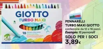 Coop Giotto Turbo Maxi Marcatore Vivido Rosa 12 Pezzo(i) offerta