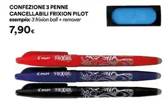 Coop Pilot Penne A Sfera Frixion Ball Cancellabili Nero Rosso Blu Con Remover Per Cancellare offerta