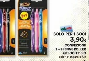 Coop Bic Gelocity Penne Roller 2+1 offerta