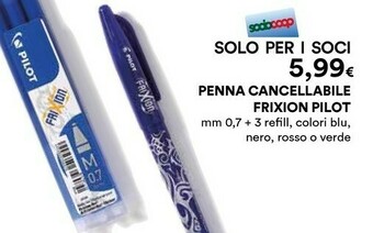 Coop Pilot Penna Cancellabile Frixion offerta