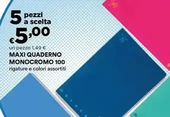 Coop Maxi Quaderno Monocromo offerta