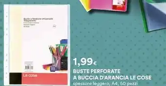 Coop Buste Perforate A Buccia D' Arancia Le Cose offerta