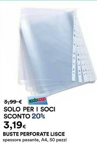 Coop Buste Perforate Lisce offerta