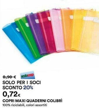 Coop Copri Maxi Quaderni Colibri offerta