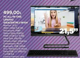 Coop Lenovo Pc All-in-one Ideacentre 3 W10h offerta