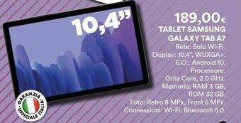 Coop Samsung Galaxy Tab A7 Tablet offerta