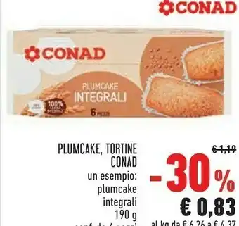 Conad Superstore Conad - PlumCake Con Yogurt Magro 190 G(ml) offerta