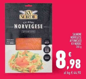 Conad SALMONE NORVEGESE AFFUMICATO KV NORDIC 200 g offerta