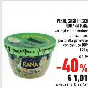 Conad Superstore Rana Pesto Fresco Di Noci 140 G(ml) offerta