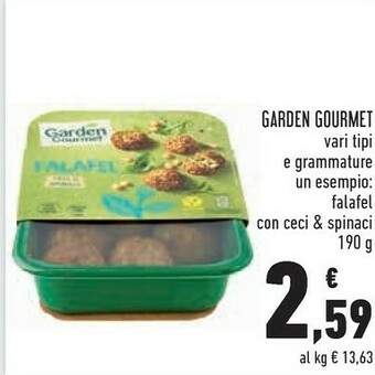 Conad Superstore Garden gourmet Falafel Con Ceci E Spinaci 190 G(ml) offerta