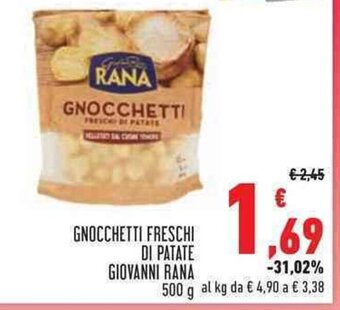 Conad GNOCCHETTI FRESCHI DI PATATE GIOVANNI RANA 500 g offerta