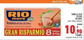 Conad Superstore Rio Mare Tonno All'Olio Di Oliva offerta