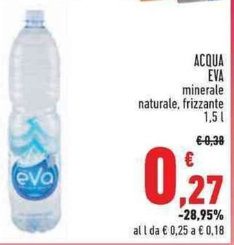 Conad ACQUA EVA minerale naturale, frizzante 1,5 l offerta