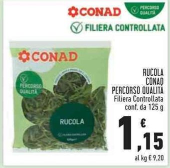 Conad RUCOLA CONAD PERCORSO QUALITÀ Filiera Controllata conf. da 125 g offerta