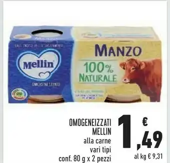Conad Superstore Mellin Omogeneizzati Alla Carne offerta