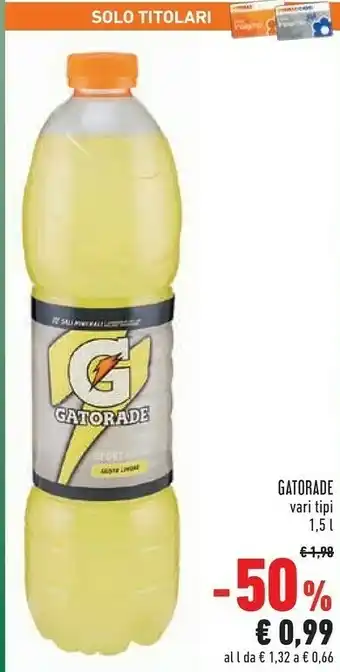 Conad Superstore Gatorade Sport Drink Gusto Limone 1500 G(ml) offerta