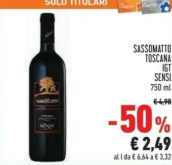 Conad Superstore Sensi Sassomatto Toscana Igt offerta
