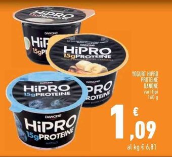 Conad YOGURT HIPRO PROTEINE DANONE vari tipi 160 g offerta
