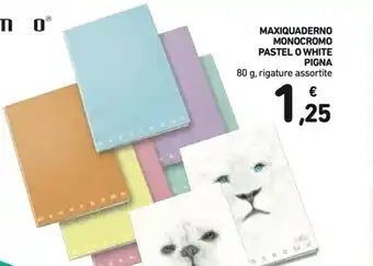 Conad Pigna Maxiquaderno Monocromo Pastel O White offerta