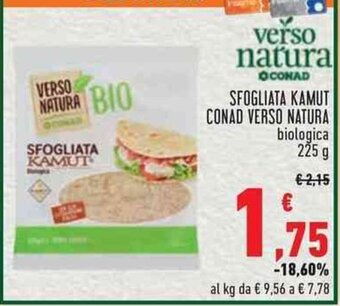 Conad SFOGLIATA KAMUT CONAD VERSO NATURA biologica 225 g offerta