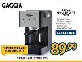 Gaggia macchina caffè deluxe