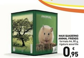 Conad Maxi Quaderno Animal Friends offerta