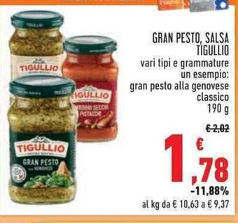 Conad GRAN PESTO, SALSA TIGULLIO vari tipi e grammature un esempio: gran pesto alla genovese classico 190 g offerta