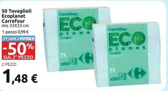 Carrefour 50 Tovaglioli Ecoplanet