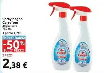 Carrefour Carrefour Spray Bagno Anticalcare 750 Ml offerta