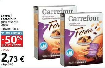 Carrefour Carrefour - Cereali Al Cioccolato Fondente 300 G(ml) offerta