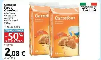 Carrefour - Cornetti Farciti Albicocca 270 G