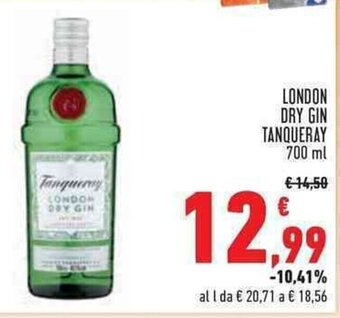 Conad LONDON DRY GIN TANQUERAY 700 ml offerta