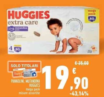 Conad PANNOLINI, MUTANDINA HUGGIES mega pack misure assortite offerta