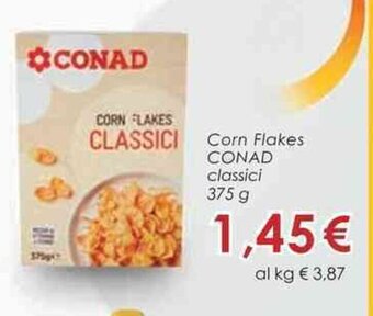 Conad Corn Flakes CONAD classici 375 g offerta