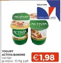 Mercatò Danone yogurt activia offerta