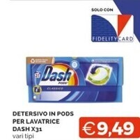 Mercatò Dash detersivo in pods per lavatrice x13 offerta