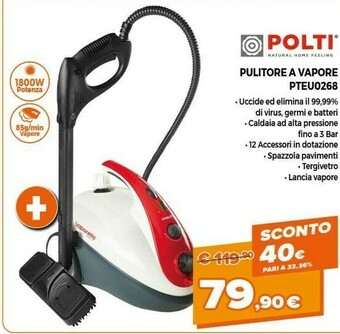 Expert Polti Pultiore A Vapore PTEU0268 offerta